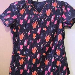 Women's Printed Scrub Top